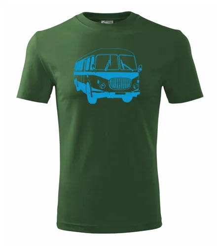 Lahvově zelené tričko s autobusem RTO