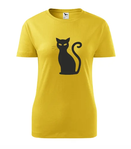 Žluté dámské tričko s kočkou 7