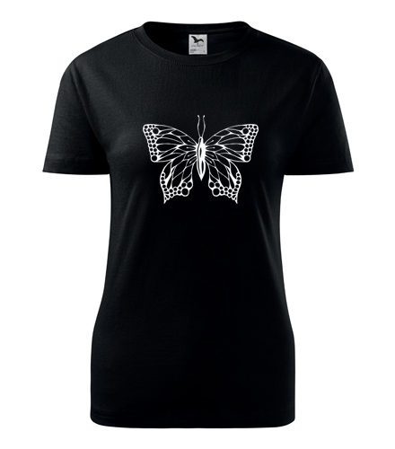 Černé dámské tričko s motýlem