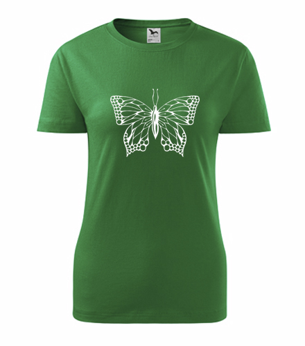 Zelené dámské tričko s motýlem
