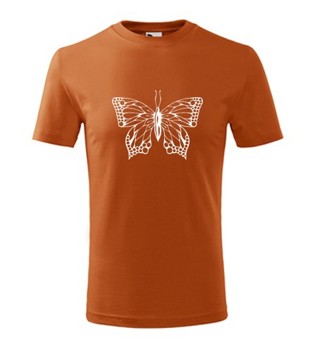 Oranžové dětské tričko s motýlem