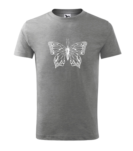 Šedé dětské tričko s motýlem