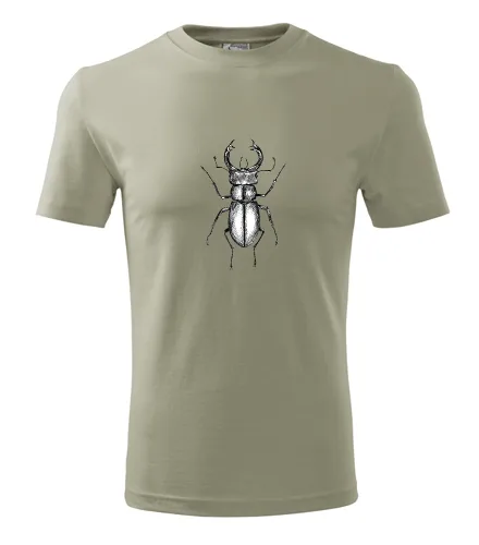 Khaki tričko s roháčem