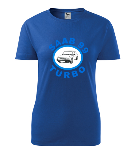 Modré dámské tričko Saab 99 Turbo