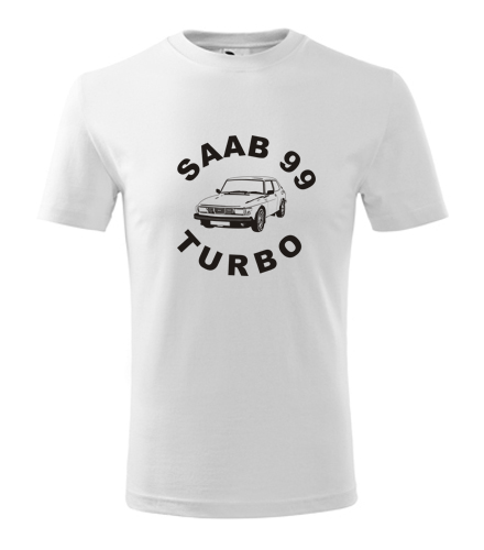 Bílé dětské tričko Saab 99 Turbo