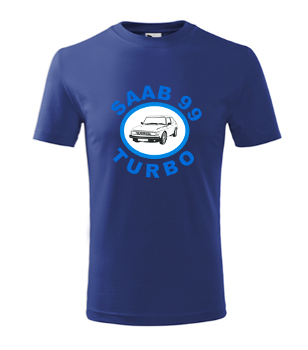 Modré dětské tričko Saab 99 Turbo