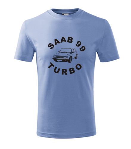 Nebesky modré dětské tričko Saab 99 Turbo
