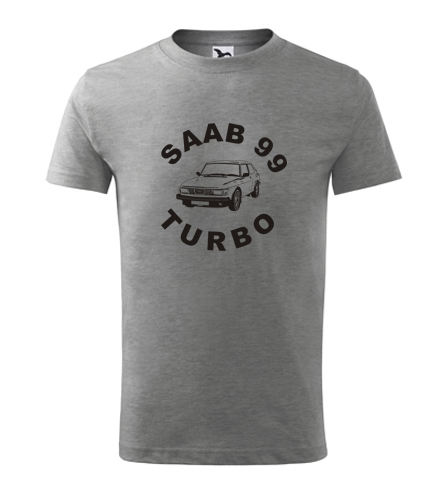 Šedé dětské tričko Saab 99 Turbo