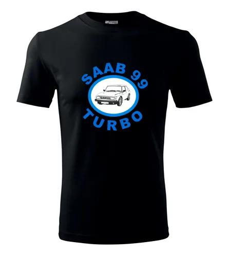 Černé tričko Saab 99 Turbo