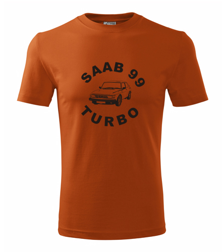 Oranžové tričko Saab 99 Turbo