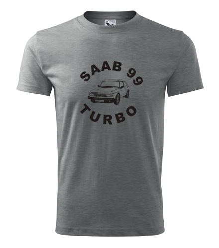 Šedé tričko Saab 99 Turbo