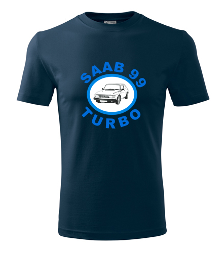 Tmavě modré tričko Saab 99 Turbo