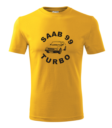Žluté tričko Saab 99 Turbo