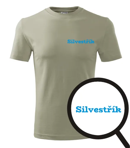 Khaki tričko Silvestřík