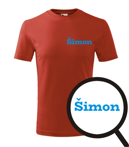 Červené dětské tričko Šimon