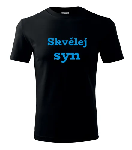 Černé tričko Skvělej syn