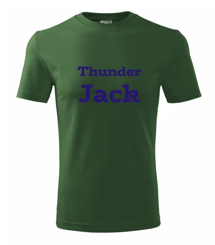 Lahvově zelené tričko Thunder Jack