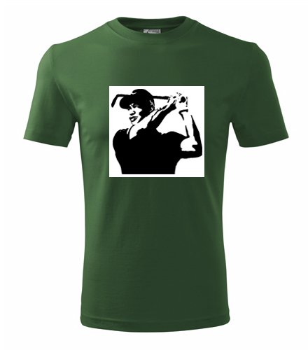 Lahvově zelené tričko Tiger Woods 2