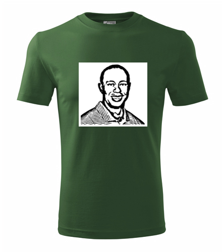 Lahvově zelené tričko Tiger Woods