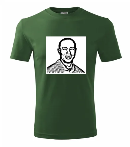 Lahvově zelené tričko Tiger Woods