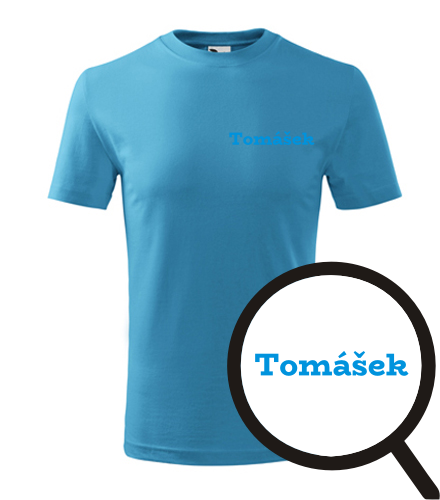 Tyrkysové dětské tričko Tomášek