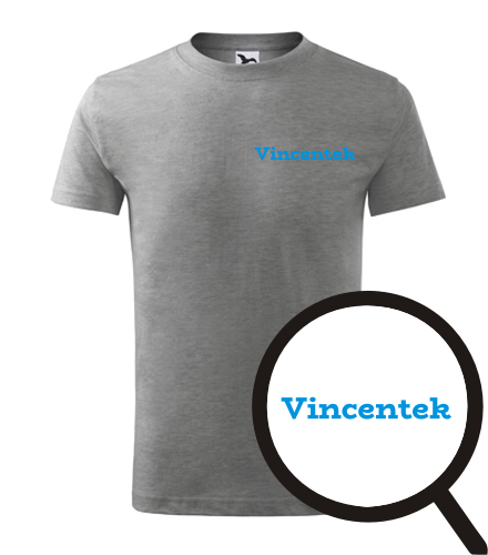Šedé dětské tričko Vincentek