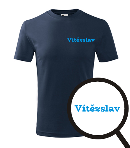 Tmavě modré dětské tričko Vítězslav