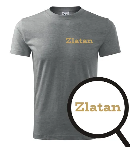 Šedé tričko Zlatan