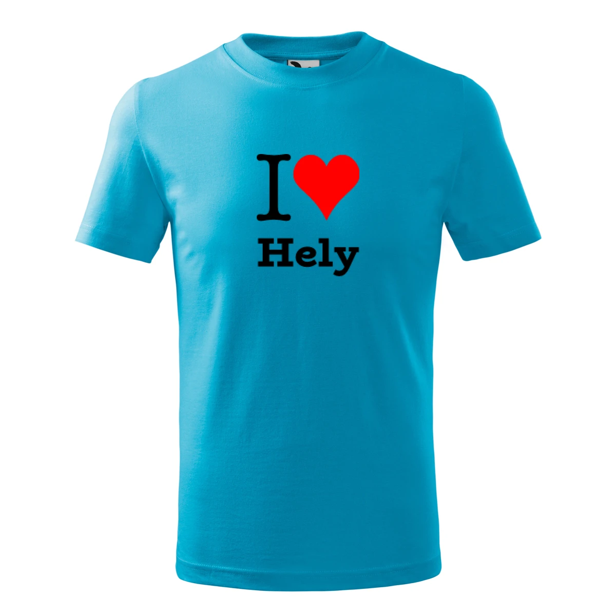 Tyrkysové dětské tričko I love Hely