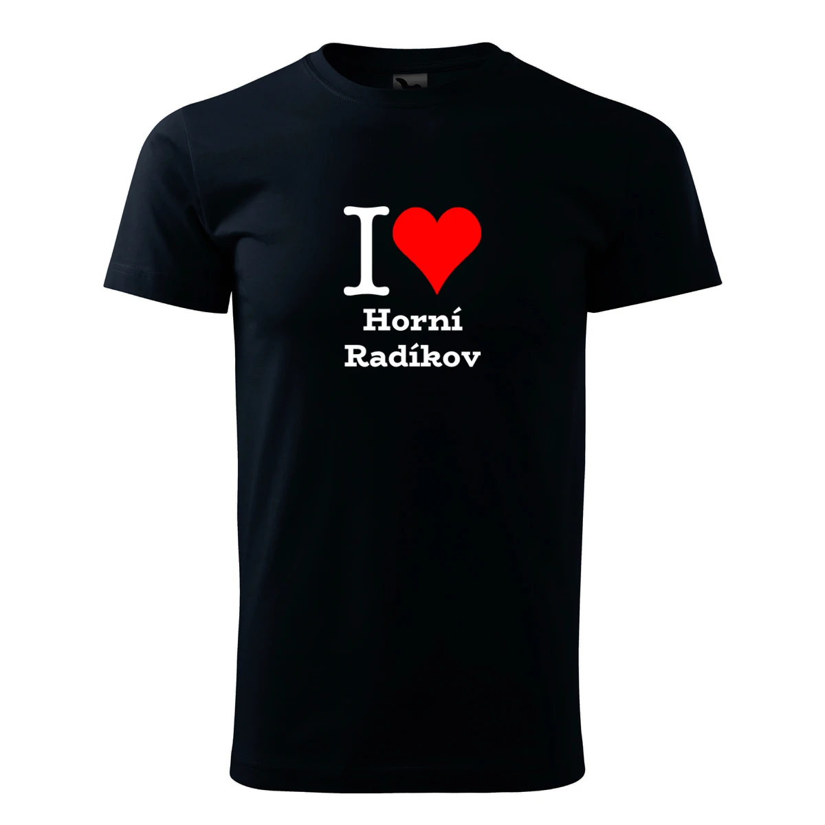 Tmavě modré dětské tričko I love Horní Radíkov