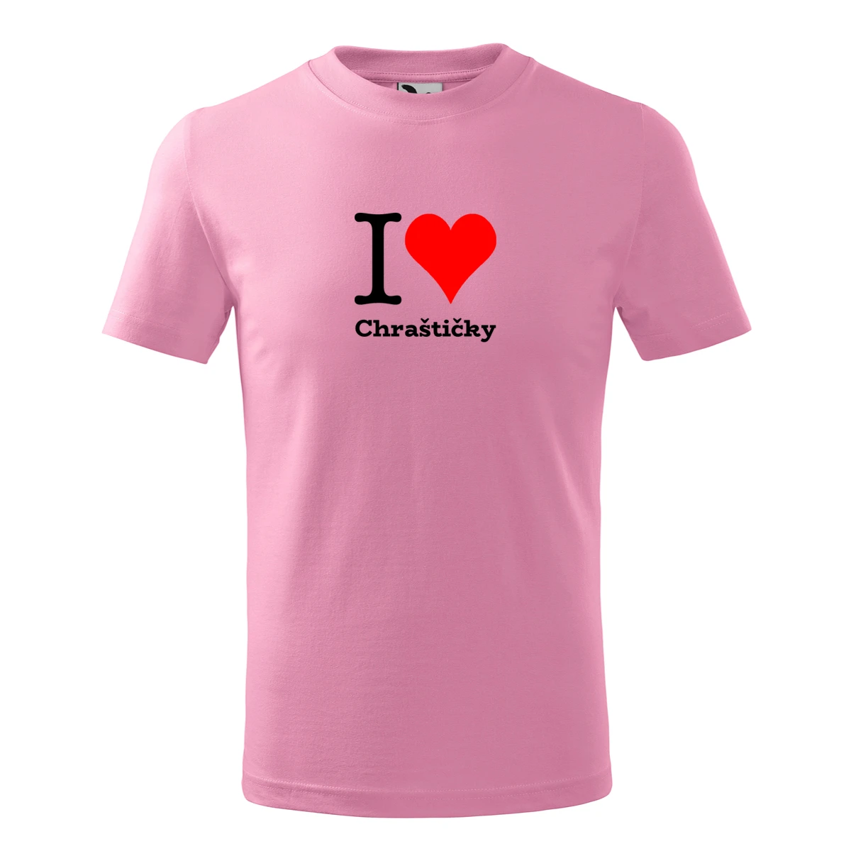 Růžové dětské tričko I love Chraštičky