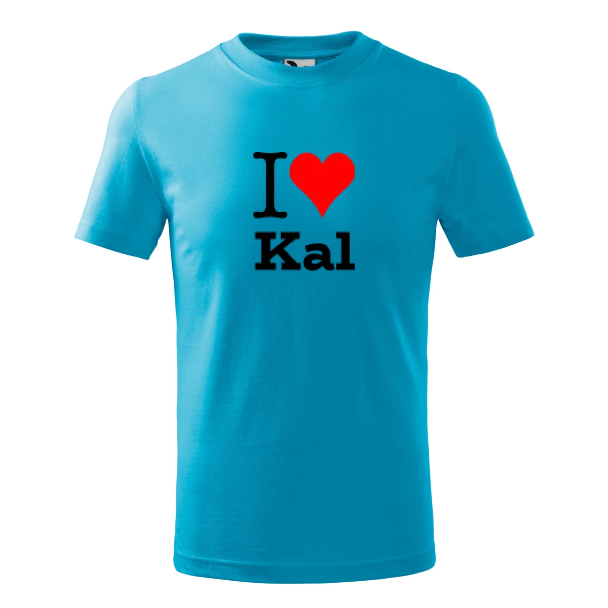 Tyrkysové dětské tričko I love Kal