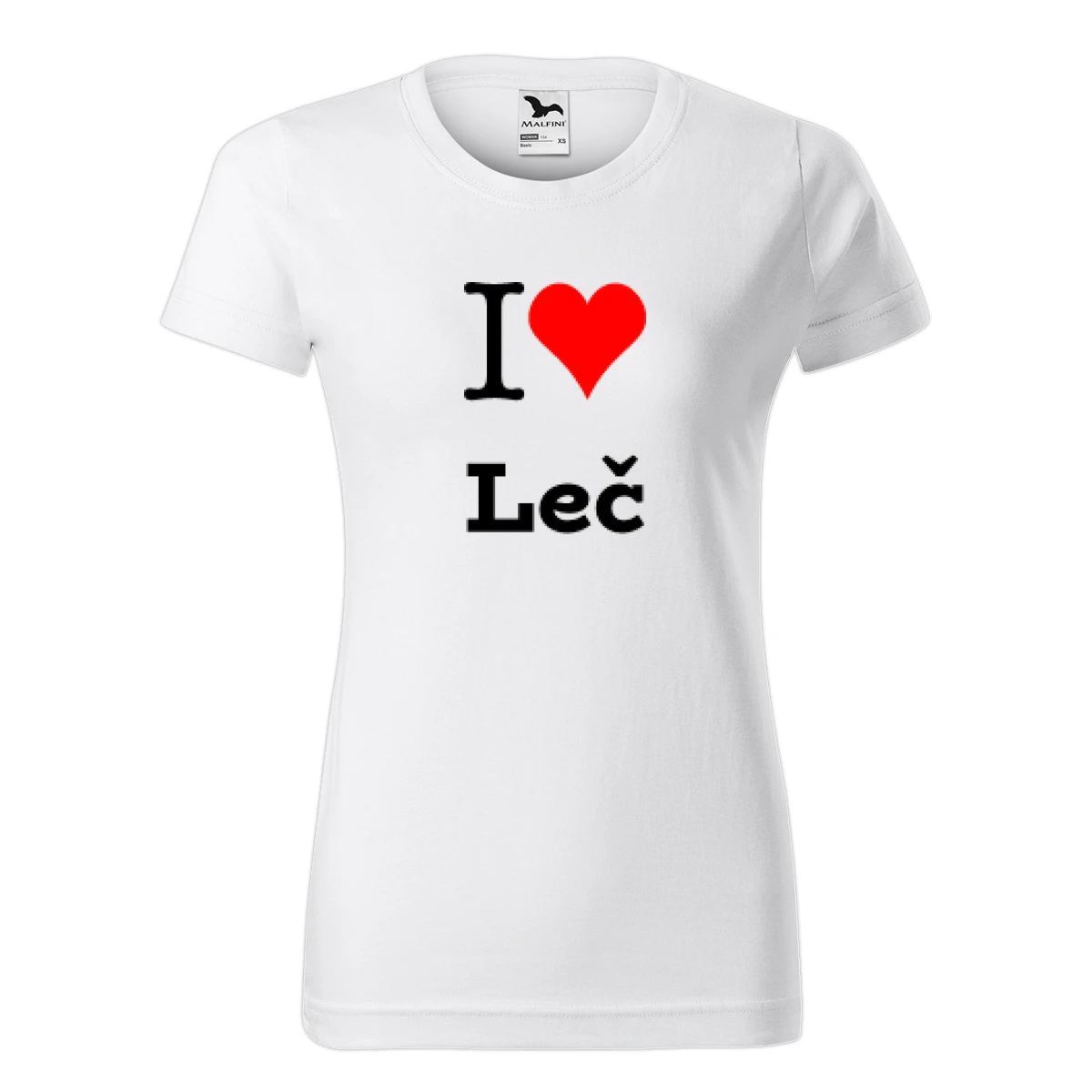 Bílé dámské tričko I love Leč