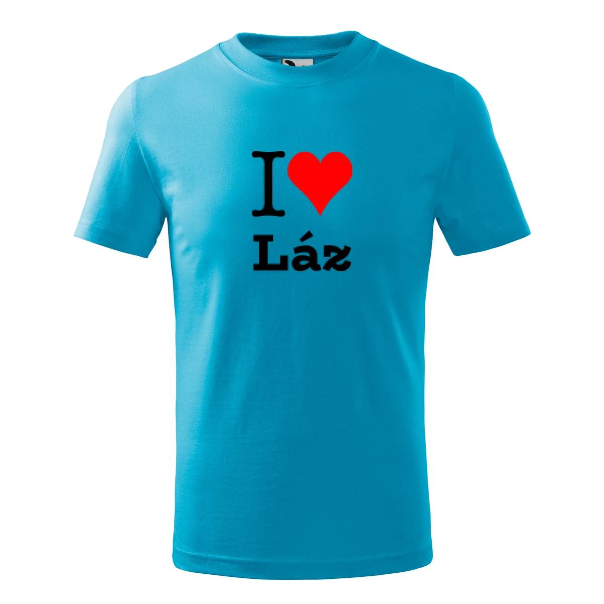 Tyrkysové dětské tričko I love Láz