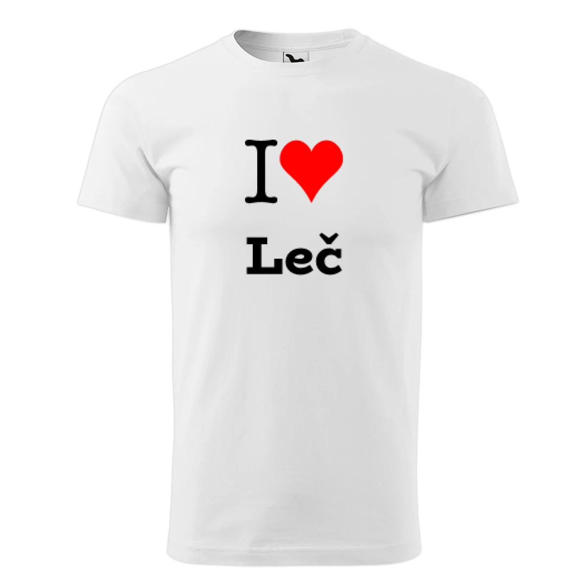 Bílé tričko I love Leč