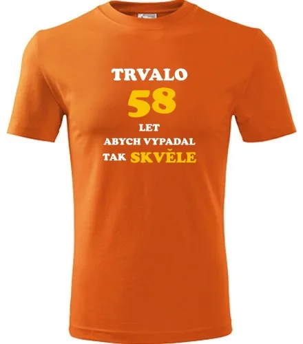 Oranžové tričko trvalo 58 let