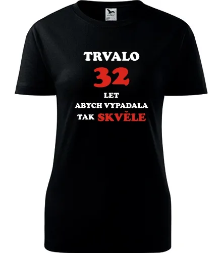 Černé dámské tričko trvalo 32 let