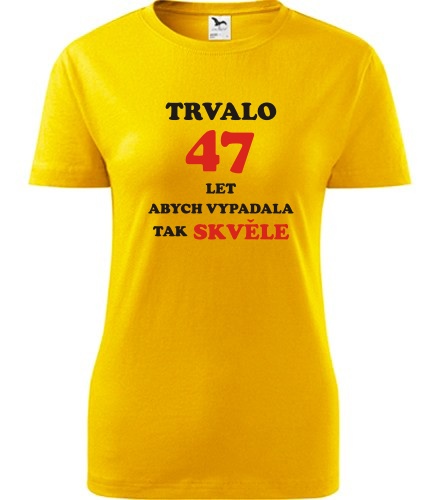 Žluté dámské tričko trvalo 47 let