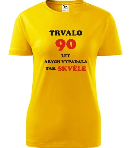 Žluté dámské tričko trvalo 90 let