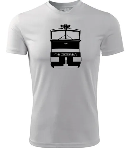 Bílé tričko s lokomotivou Brejlovec 750.308