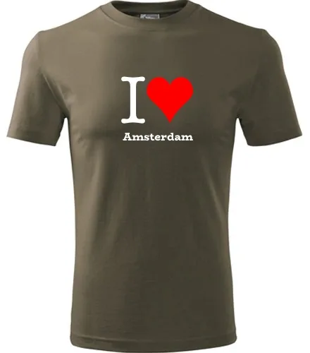 Army tričko I love Amsterdam