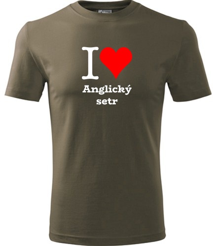 Army tričko I love Anglický setr