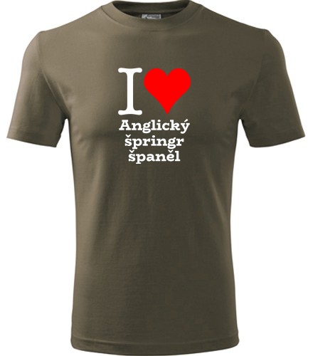 Army tričko I love Anglický špringr španěl
