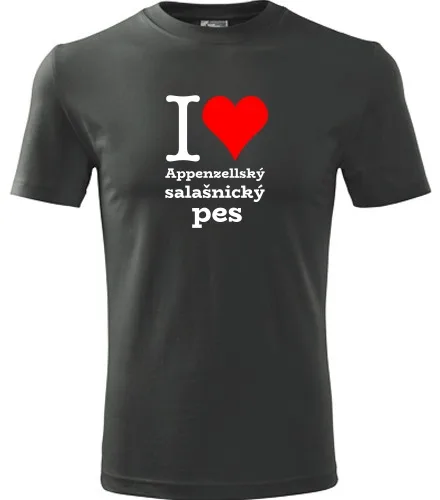 Grafitové tričko I love Appenzellský salašnický pes