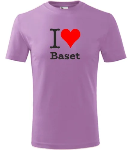 Fialové dětské tričko I love Baset