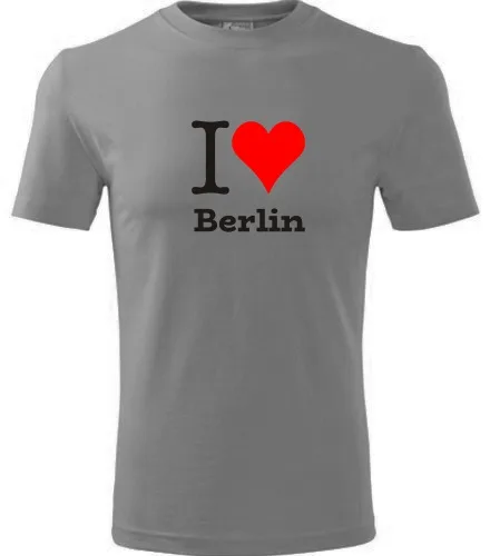 Šedé tričko I love Berlin
