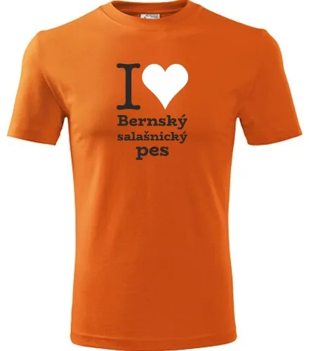 Oranžové dětské tričko I love Bernský salašnický pes