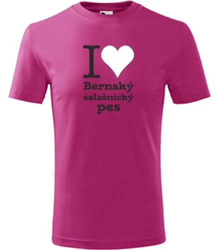Purpurové dětské tričko I love Bernský salašnický pes