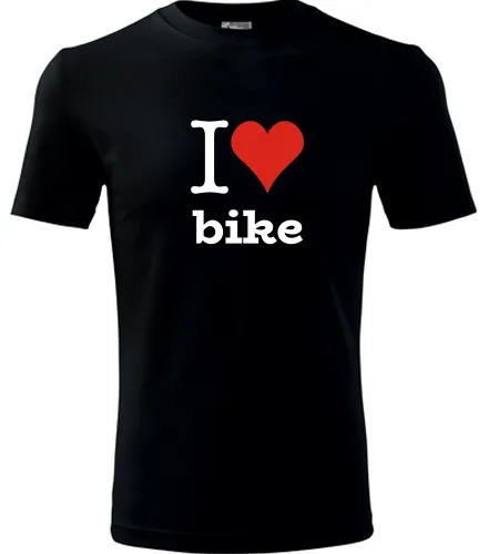 Černé tričko I love bike