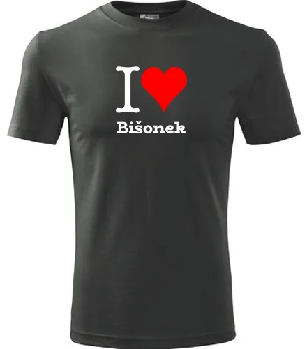 trička s potiskem Grafitové tričko I love Bišonek